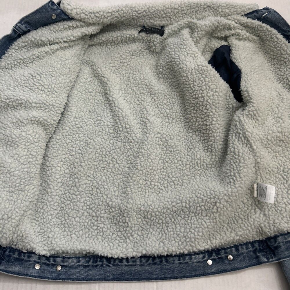 PacSun Sherpa lined Mens Denim Jacket Trucker Style Sz S - Picture 16 of 16